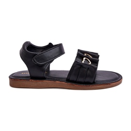 Dětské sandály se suchým zipem srdce černá Havana černý