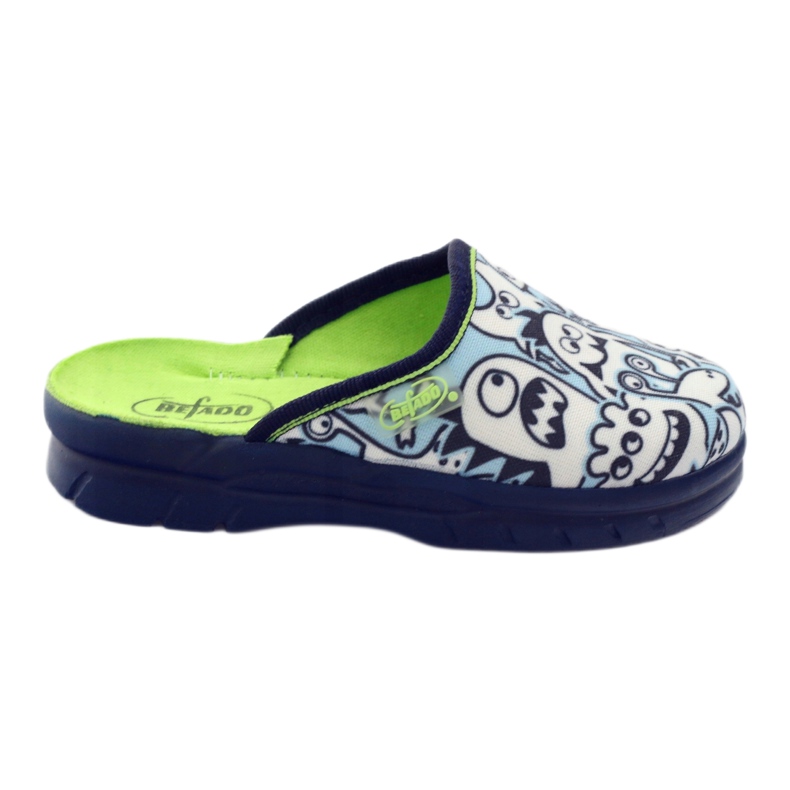 Dětské boty Befado barvící pantofle bílý námořnická modrá modrý