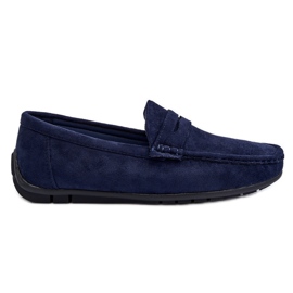Pánské semišové mokasíny Wesley Navy modrý Pánské semišové mokasíny Wesley Navy modrý