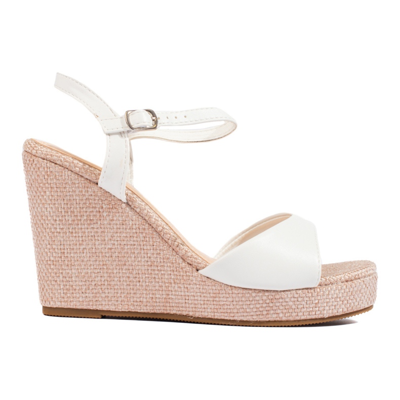 Espadrilky na vysokém klínu Shelovet bílé bílý Espadrilky na vysokém klínu Shelovet bílé bílý