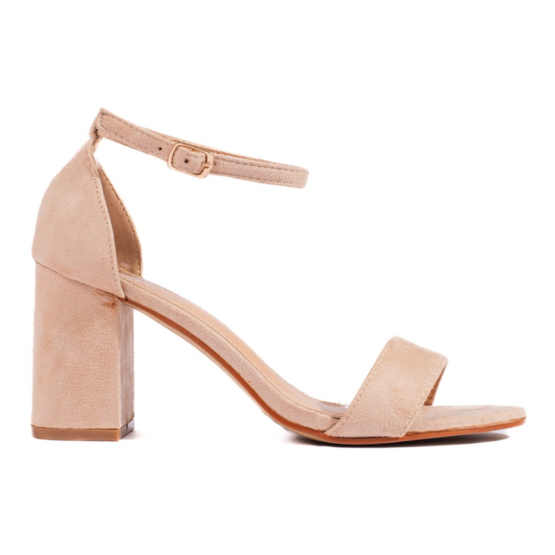 Dámské klasické sandály na béžovém sloupku Shelovet béžový