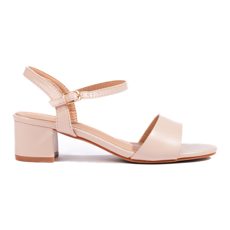 Dámské krémové sandály na sloupku Shelovet béžový