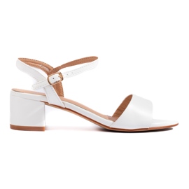 Dámské bílé sandály na sloupku Shelovet bílý