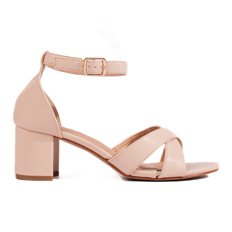 Dámské béžové sandály Shelovet na podpatku béžový