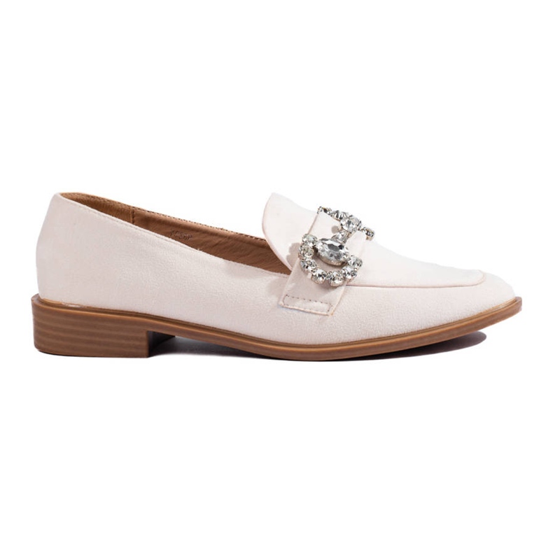 Béžové semišové mokasíny s přezkou Shelovet béžový