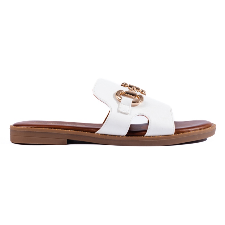 Dámské bílé klasické pantofle Shelovet bílý