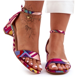 FS1 Vzorované saténové sandály na vysokém podpatku Červená směs Inspire Me! vícebarevný FS1 Vzorované saténové sandály na vysokém podpatku Červená směs Inspire Me! vícebarevný