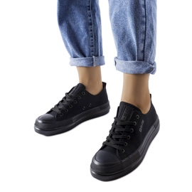 Černé tenisky na platformě od Big Star LL274967 černý