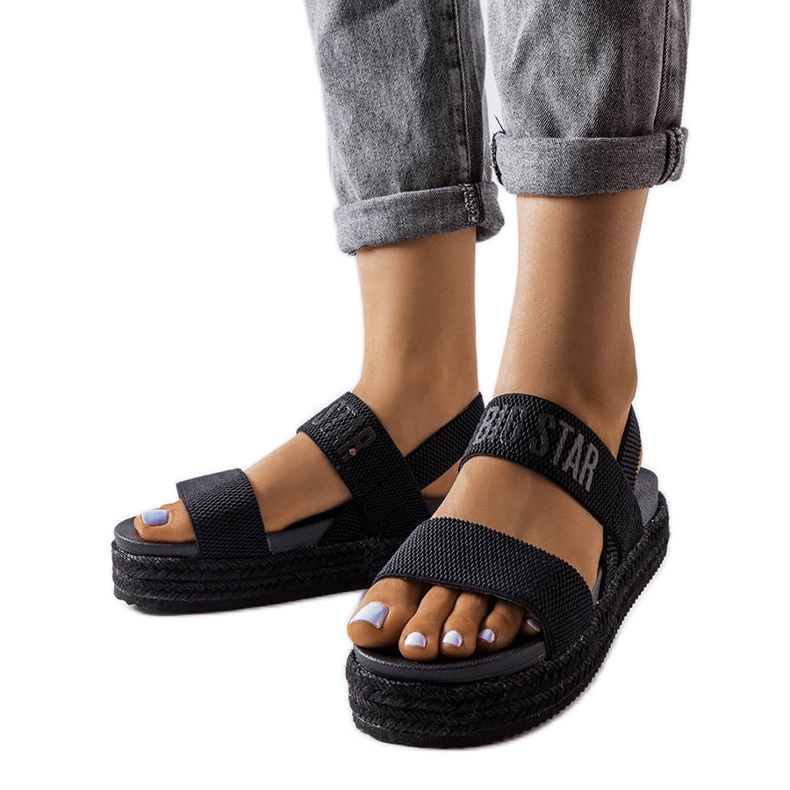 Černé sandály na platformě od Big Star LL274856 černá