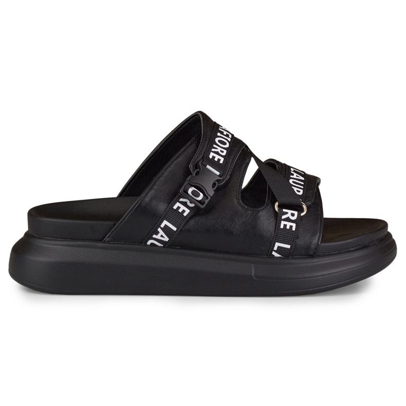 Stylové černé pantofle značky La.Fi černá