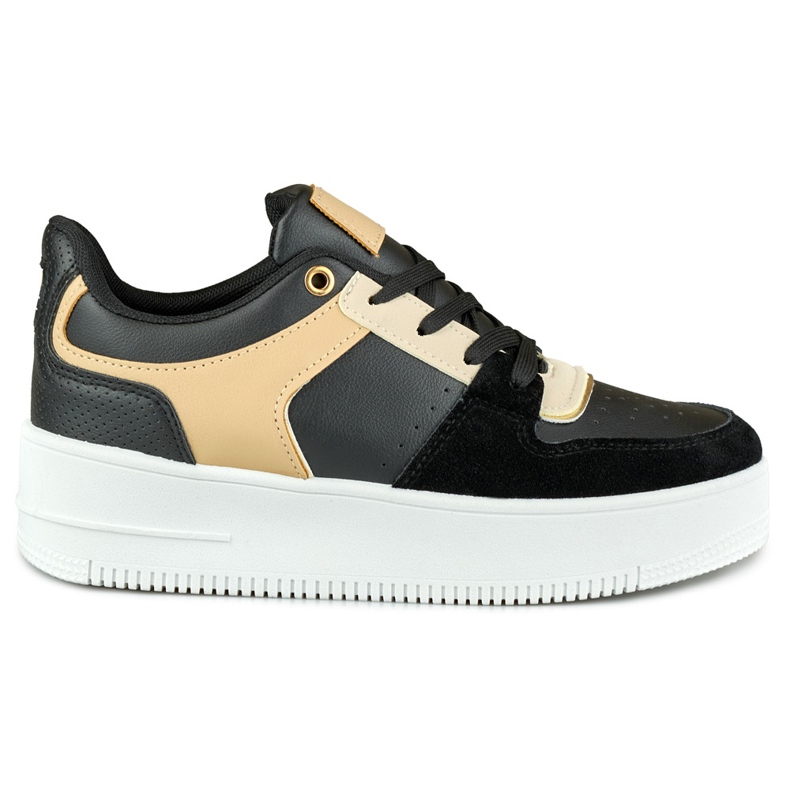 Módní dámské černé sportovní boty černá