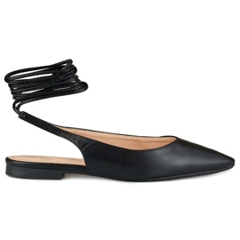 Černé baleríny se zavazováním černý