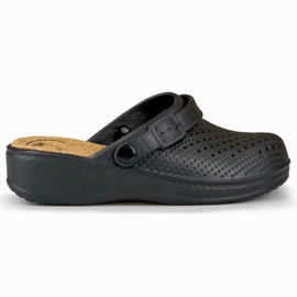 Pohodlné dámské pantofle s krytými prsty černý