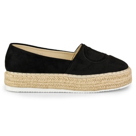 Černé espadrilky na platformě černý