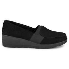 Pohodlné dámské boty s gumičkou černý