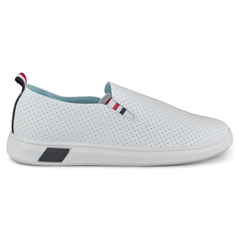 Dámské prolamované slip-on bílé tenisky bílý