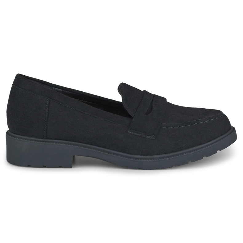 Černé klasické semišové dámské boty černá