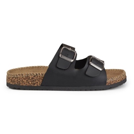 Černé pohodlné dámské pantofle černý