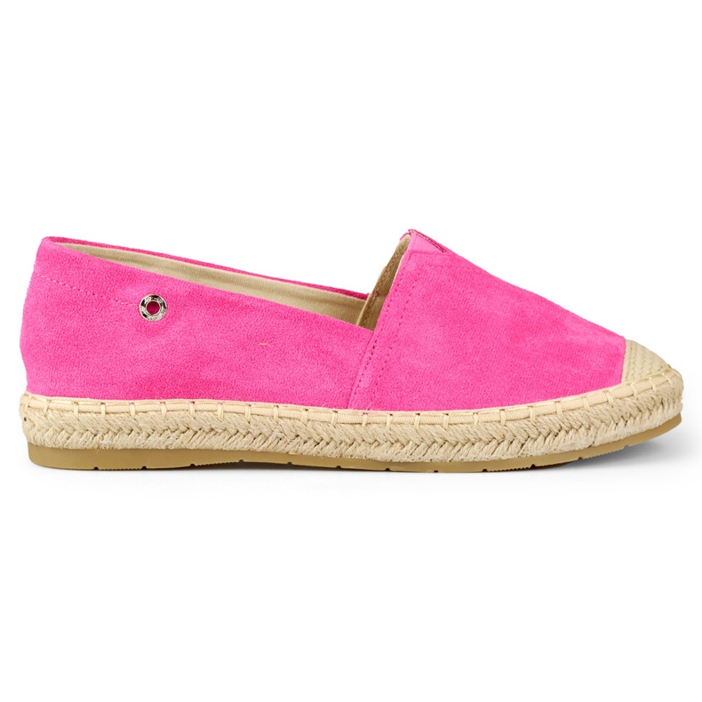Dámské růžové semišové espadrilky růžový
