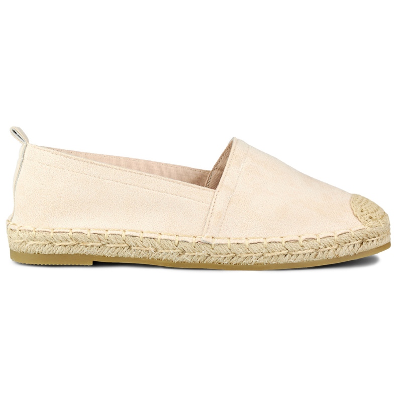 Klasické béžové dámské espadrilky béžový Klasické béžové dámské espadrilky béžový