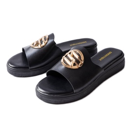 Černé skluzavky na platformě Michelle černý