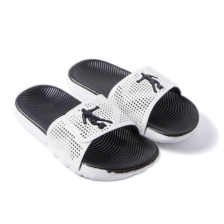 Černobílé gumové pantofle z Atén bílý