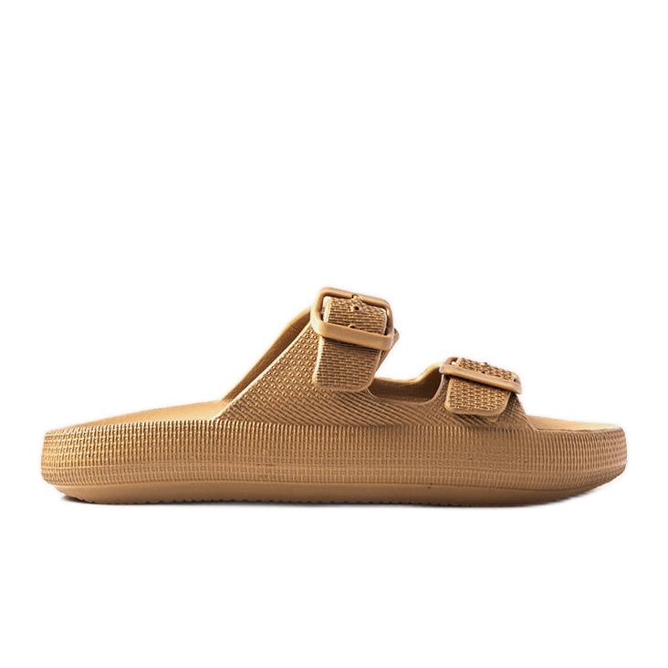 Hnědé gumové jezdce s přezkami z Padovy hnědý