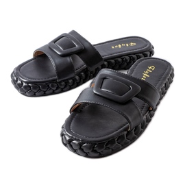 Černé sandály na platformě od Francesco černý