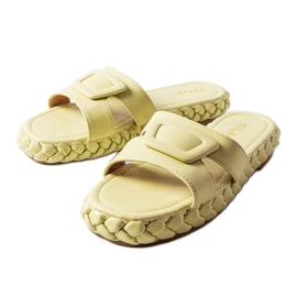 Zelené pantofle na platformě Francesco zelený