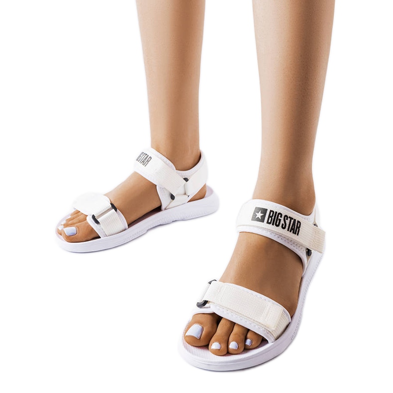 Bílé sportovní sandály Big Star HH274A026 bílý