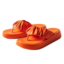 Oranžové volánkové žabky pomerančový