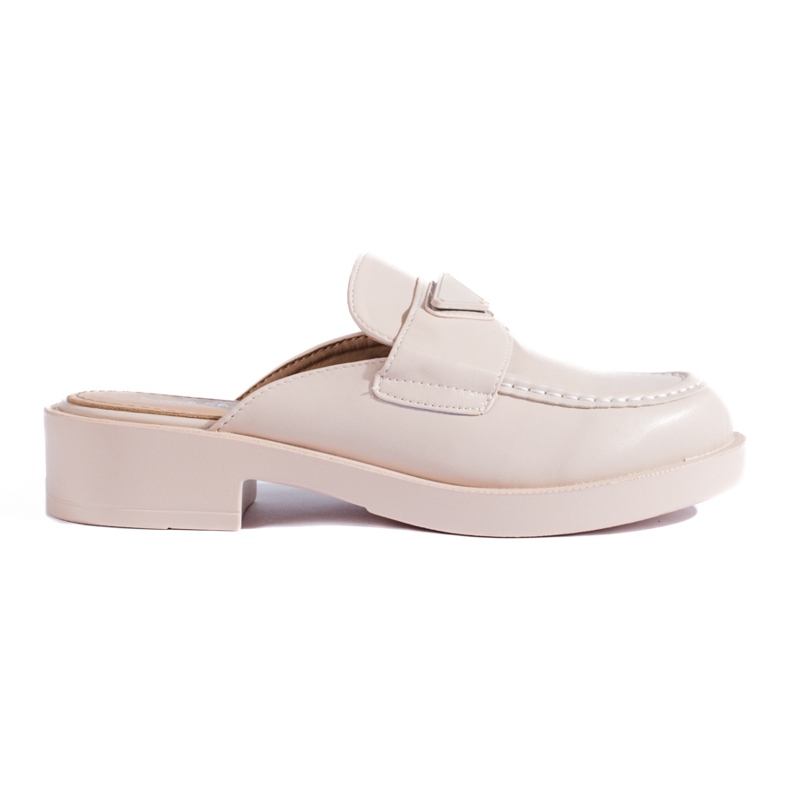 Béžové slidery se zabudovanou špičkou od Shelovetu béžový