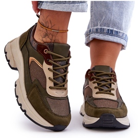 PM1 šněrování Sportovní Boty Na Zelené Únikové Platformě zelená