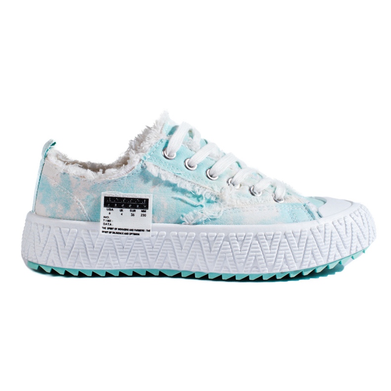 Tenisky na silné platformě modré Shelovet modrý