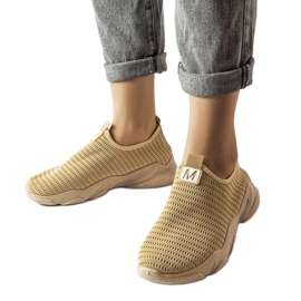 Tmavě béžové slip-on tenisky od Azalee béžový