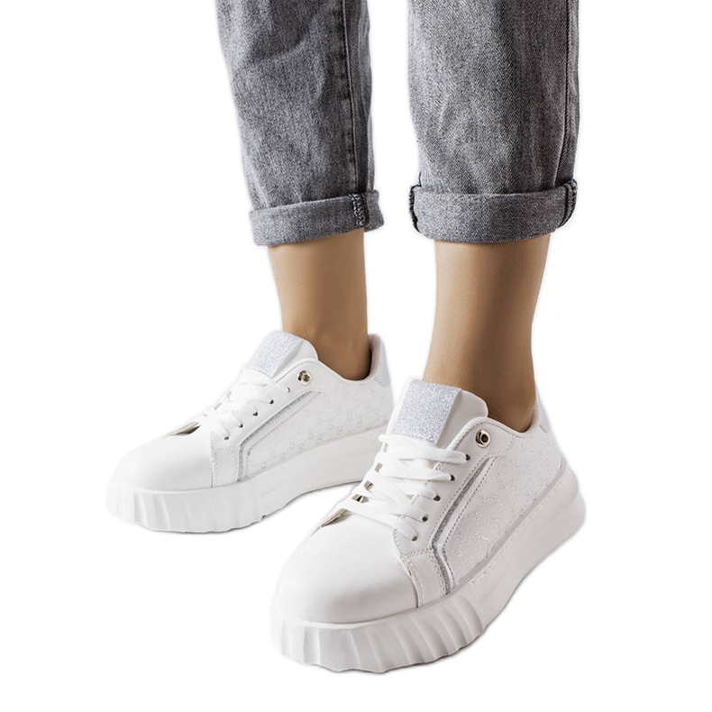 Bílé tenisky na platformě Giuseppe bílý