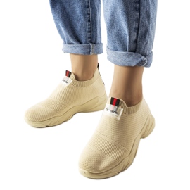 Béžové slip-on tenisky značky Greco béžový