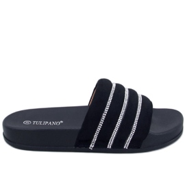 Štrasové skluzavky Lynne Black černý