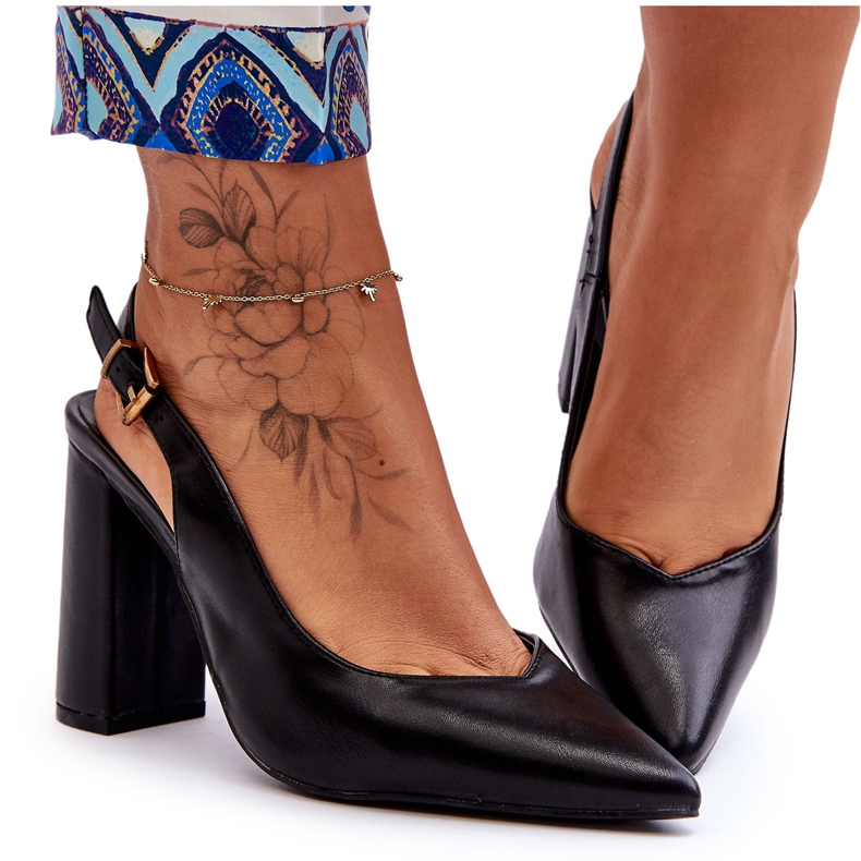 Klasické lodičky Peep Toe Black My Love černá