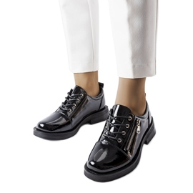 Inna Dámské černé lakované boty Diamante černý