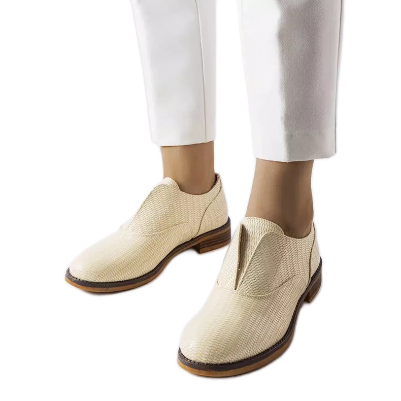 Béžové brogues LS5379 Taupe béžový