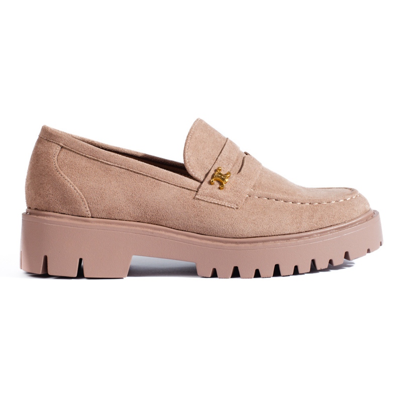 Klasické tmavě béžové semišové boty pro ženy od Shelovet béžový