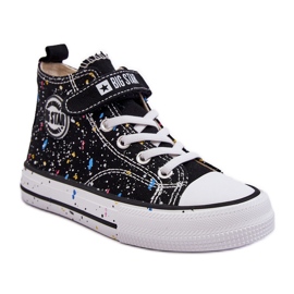 Dětské vzorované tenisky Big Star LL374050 Black černý