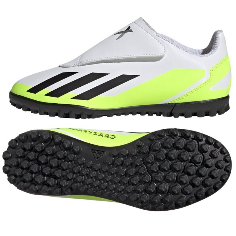 Kopačky Adidas X Crazyfast.4 Vel Tf Jr IE4060 bílý bílý
