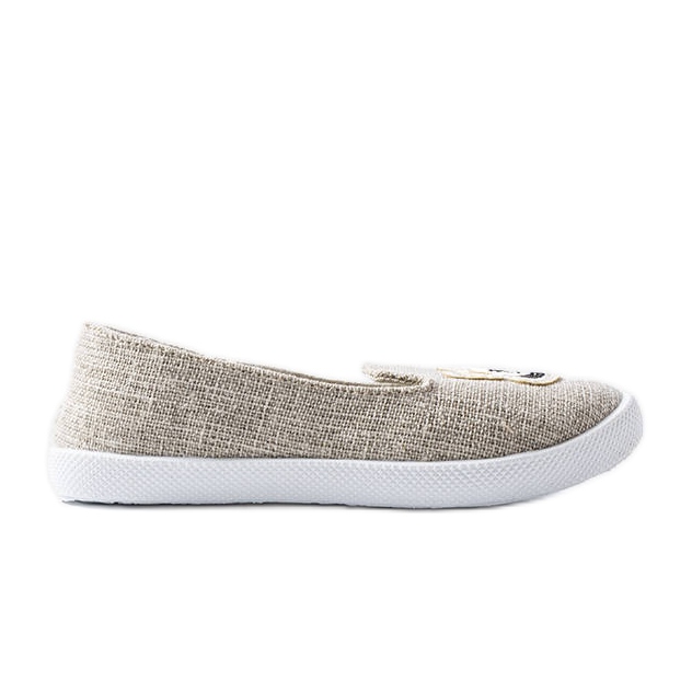 Šedé dětské tenisky s aplikací Naomi šedá Šedé dětské tenisky s aplikací Naomi šedá