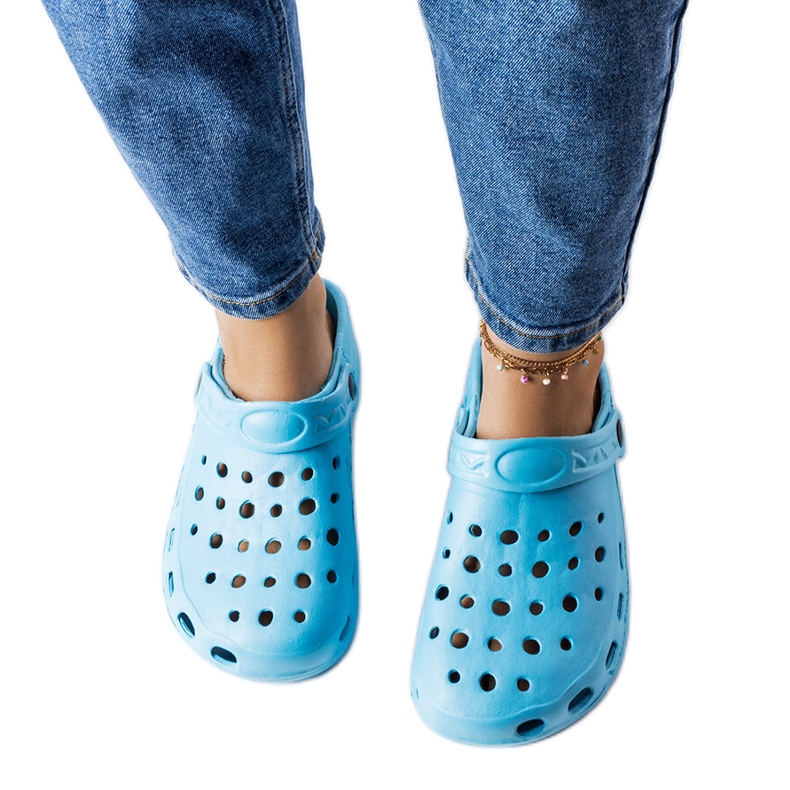 Modré pěnové pantofle s uzavřenou špičkou od Kleist modrý Modré pěnové pantofle s uzavřenou špičkou od Kleist modrý