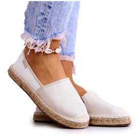 Dámské klasické espadrilky Big Star JJ274951 bílá a šedá