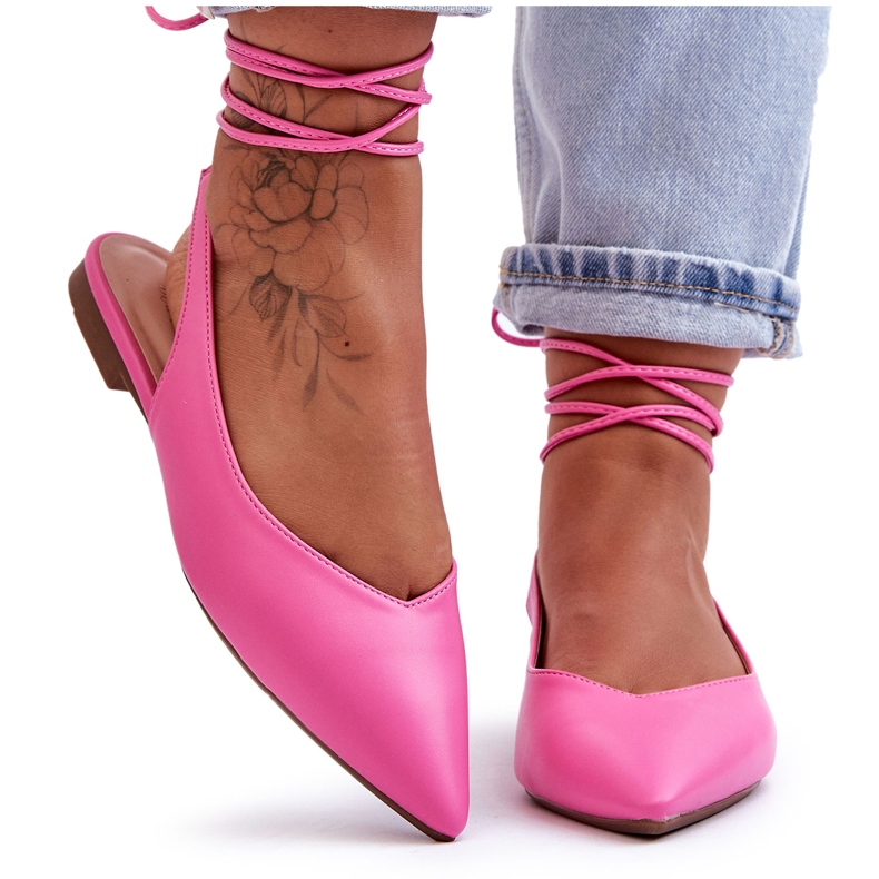 PG1 Dámské vázané baleríny růžové Lilly Ann růžový