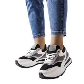 Inna Černobílé tenisky na platformě od Doirons černý