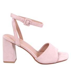 Sandály na sloupku Loya Pink růžový Sandály na sloupku Loya Pink růžový